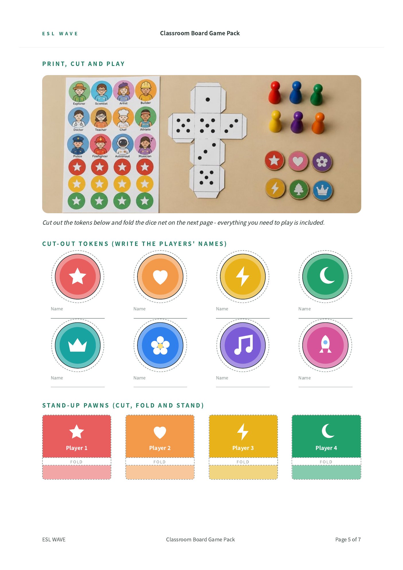 Classroom Board Game Pack — page 5 of 7