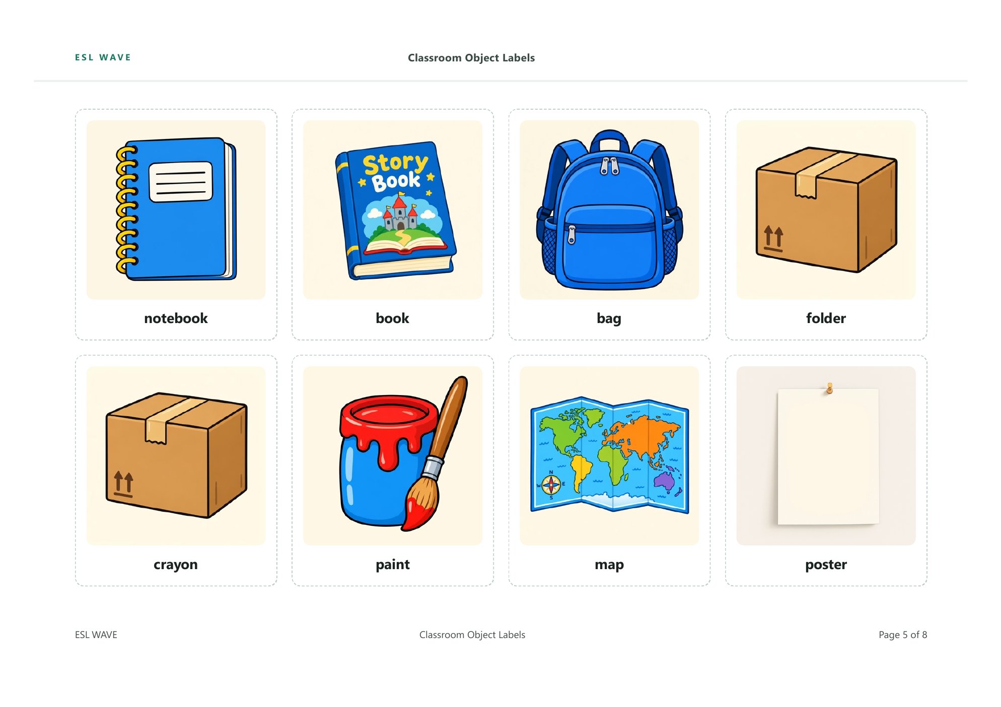 Classroom Object Labels — page 5 of 8