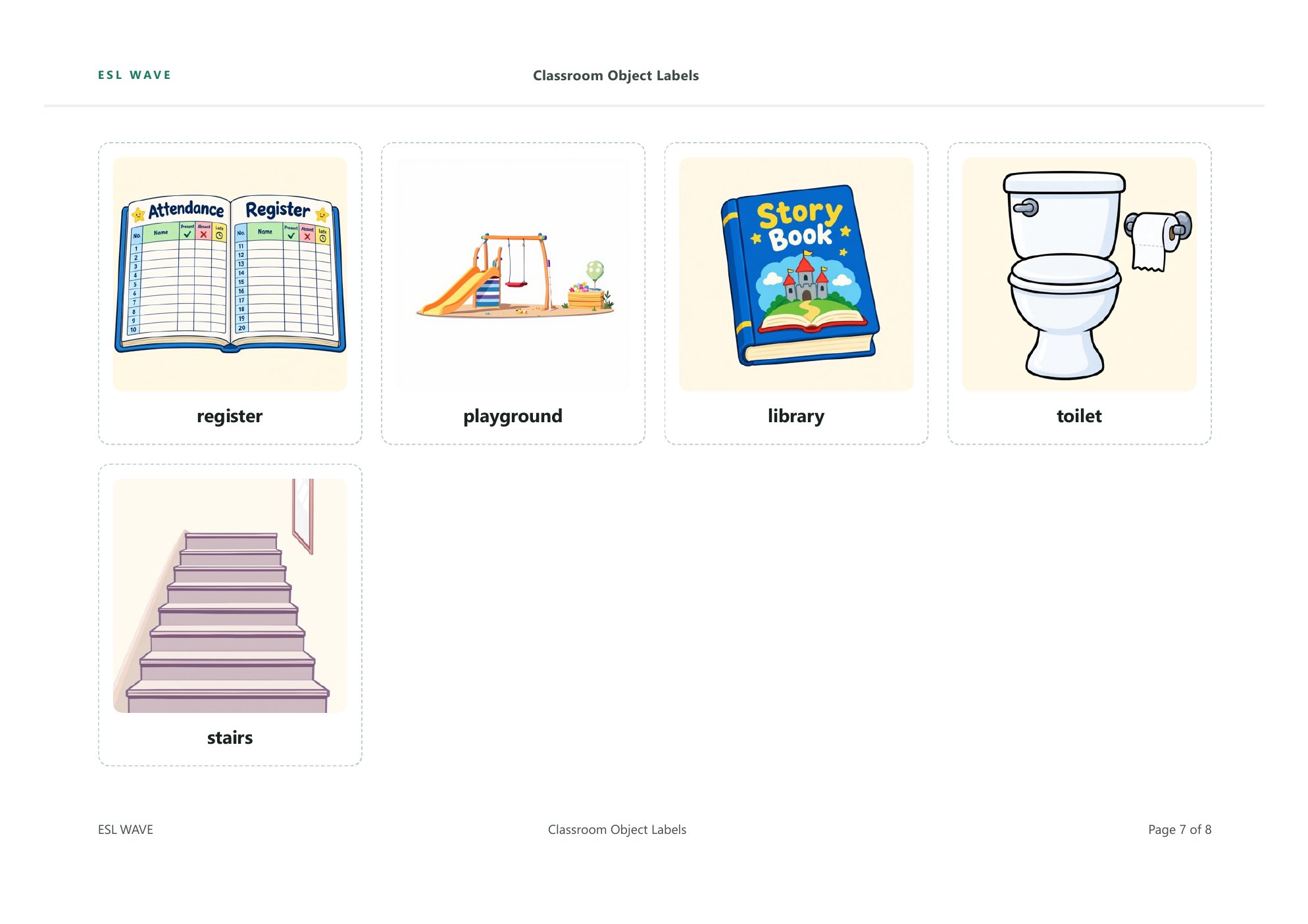 Classroom Object Labels — page 7 of 8