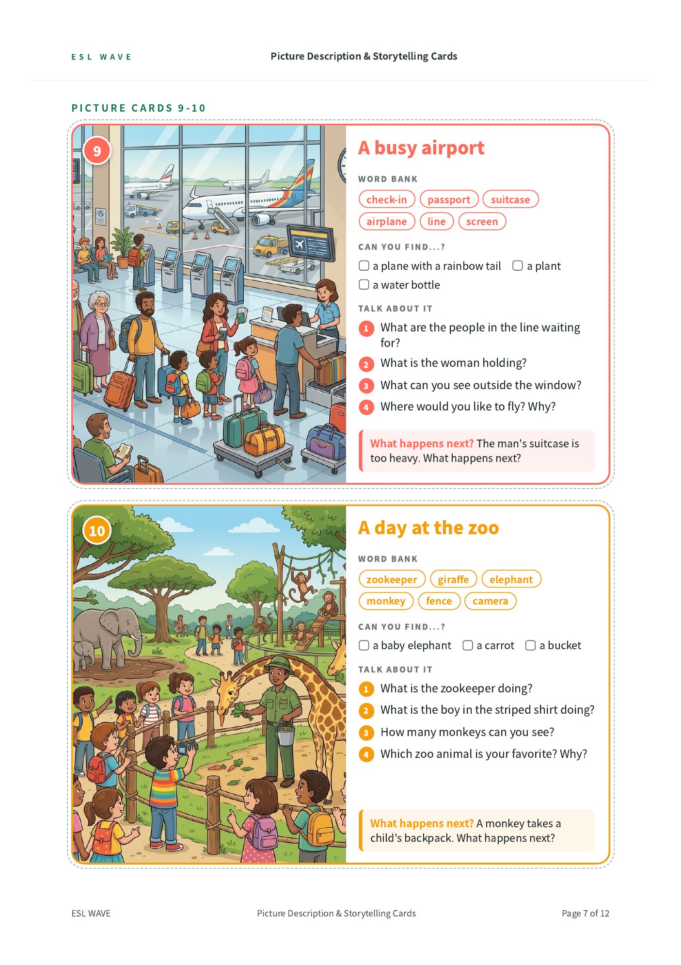 Picture Description & Storytelling Cards — page 7 of 12