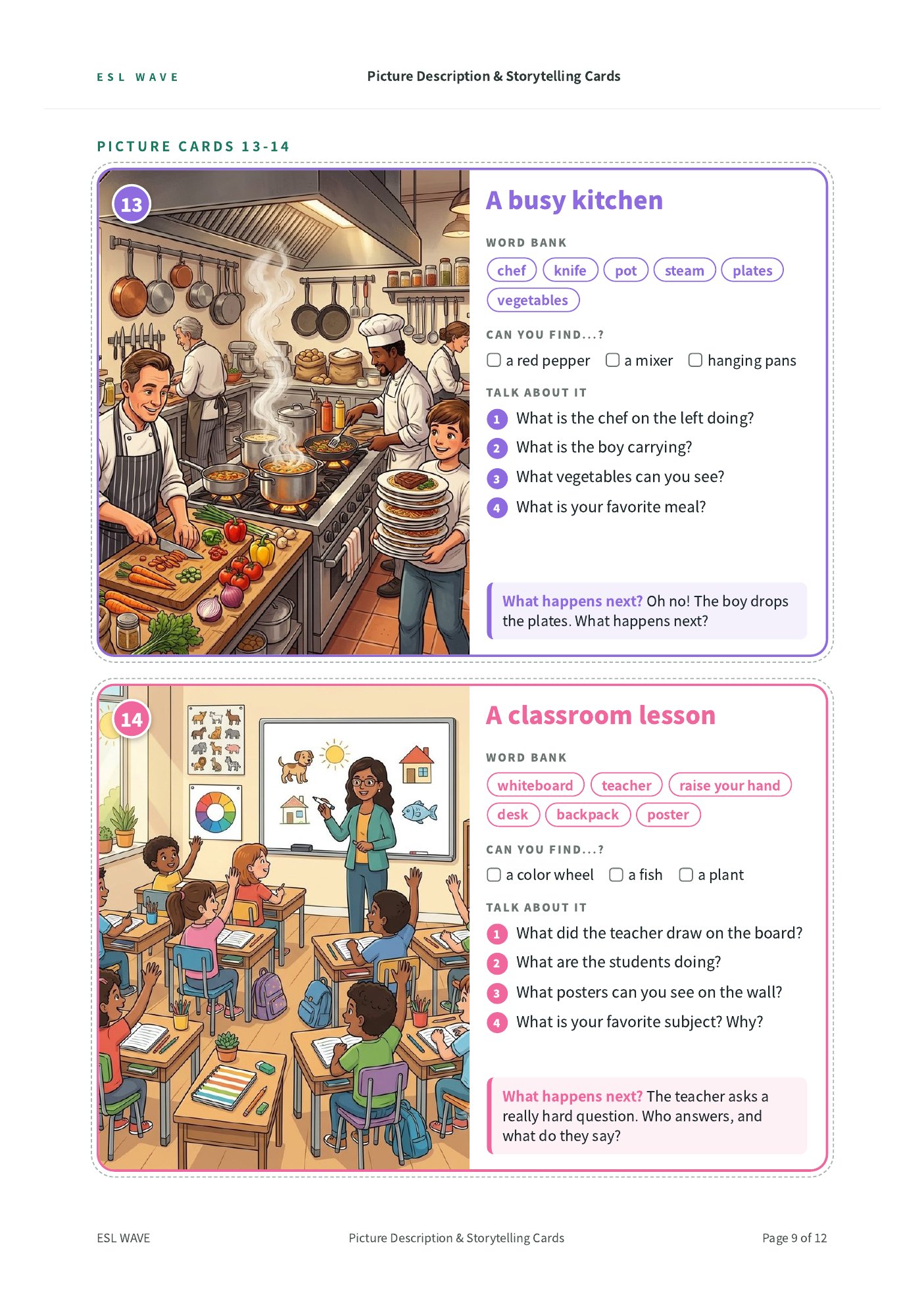 Picture Description & Storytelling Cards — page 9 of 12