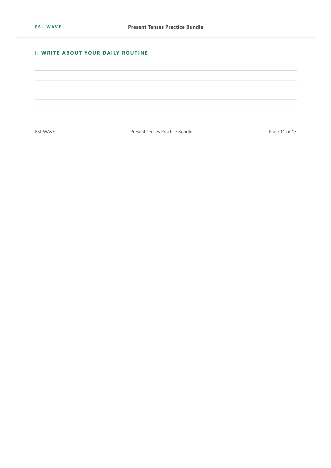 Present Tenses Practice Bundle — page 11 of 13