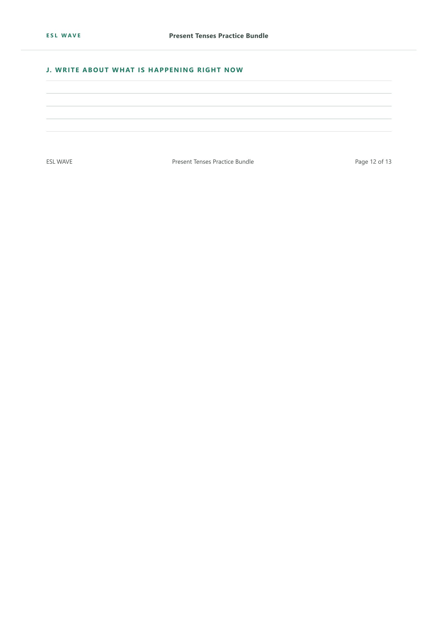 Present Tenses Practice Bundle — page 12 of 13