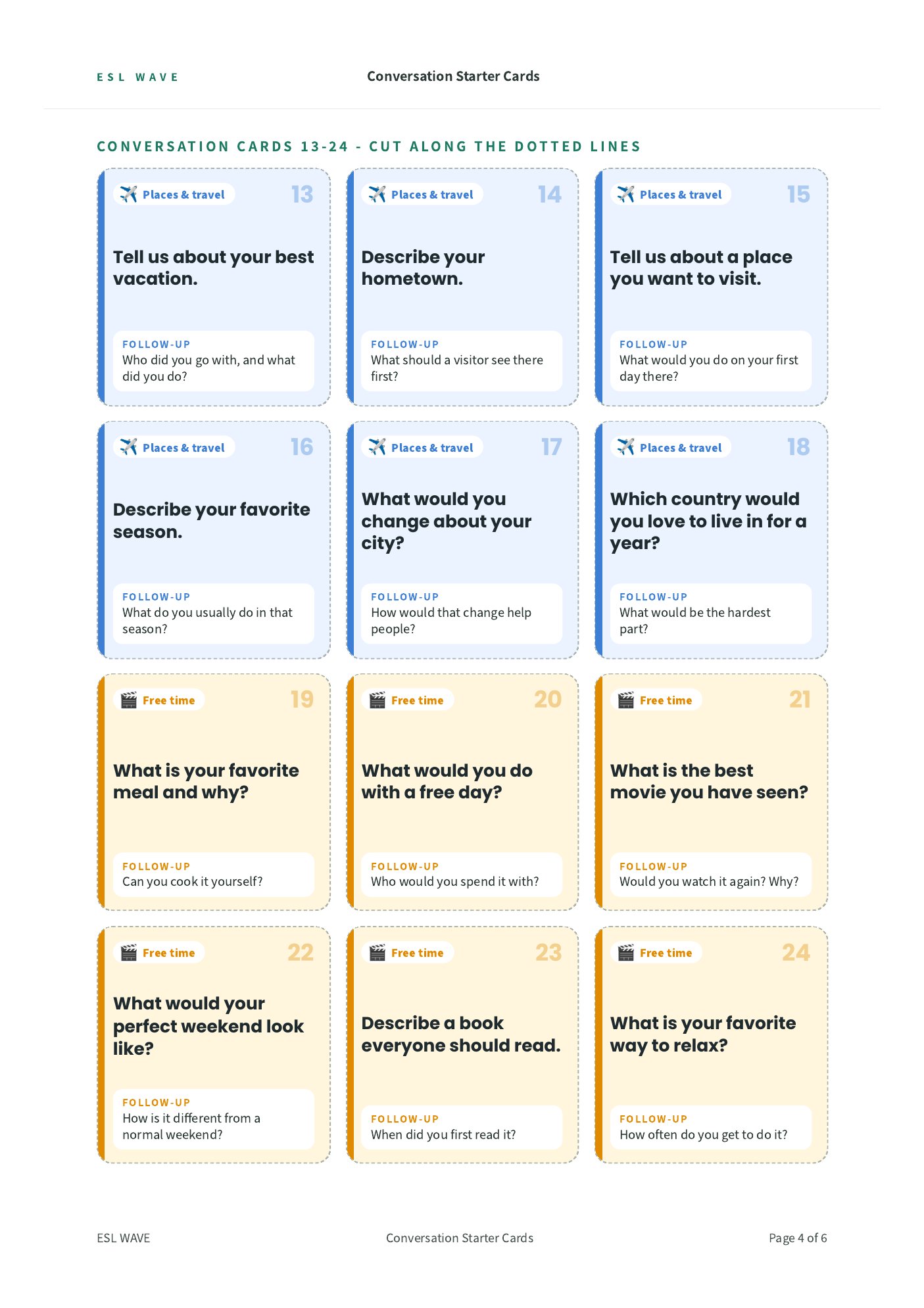 Conversation Starter Cards — page 4 of 6