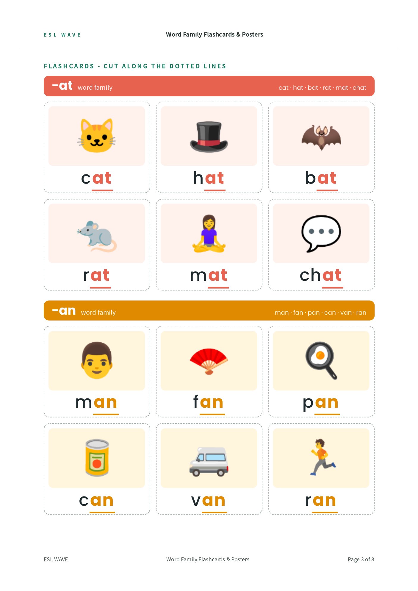 Word Family Flashcards & Posters — page 3 of 8