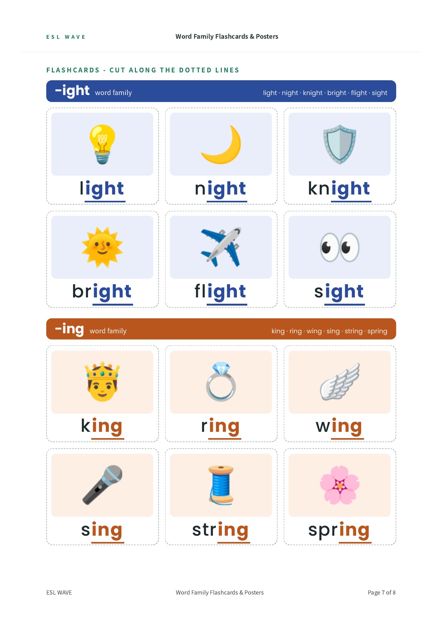 Word Family Flashcards & Posters — page 7 of 8