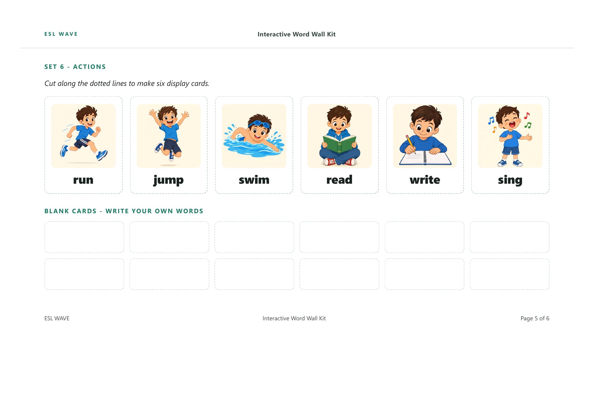 Interactive Word Wall Kit — page 5 of 6